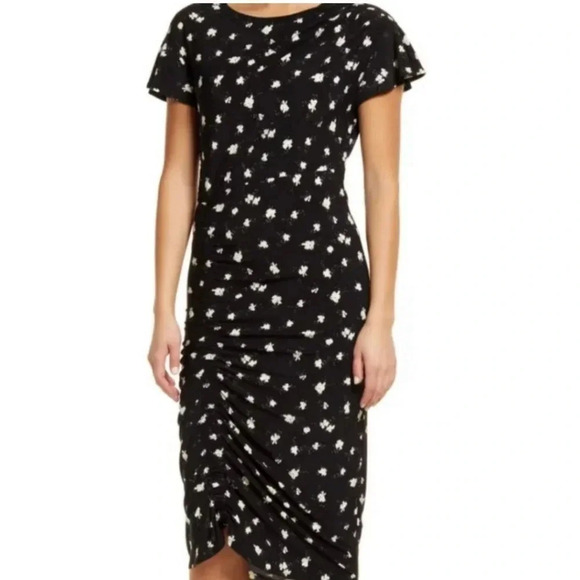 Chelsea28 flutter sleeve ruched dress. NWOT’s Size 1 - Picture 3 of 8